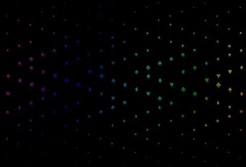 Dark Multicolor, Rainbow vector layout with elements of cards. Stock Illustration