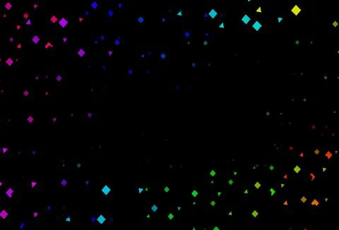 Dark multicolor, rainbow vector layout with circles, lines, rectangles. 스톡 일러스트