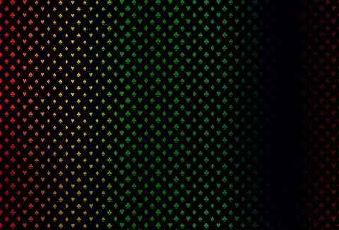 Dark multicolor, rainbow vector layout with elements of cards. Stock Illustration