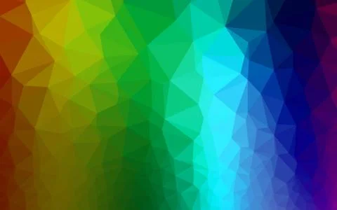 Dark Multicolor, Rainbow vector low poly layout. Stock Illustration