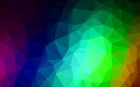Dark Multicolor, Rainbow vector low poly texture. Stock Illustration