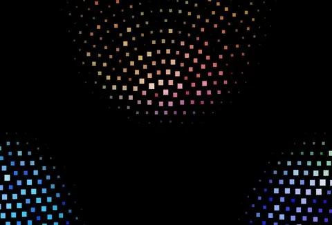 Dark Multicolor, Rainbow vector pattern in square style. 库存插图