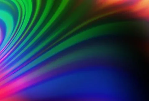 Dark Multicolor, Rainbow vector pattern with lines, ovals. 스톡 일러스트