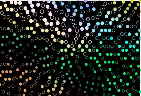 Dark Multicolor, Rainbow vector pattern with spheres. Stock Illustration