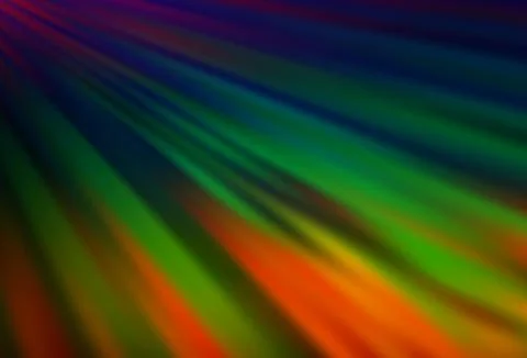 Dark Multicolor, Rainbow vector pattern with narrow lines. Stock Illustration