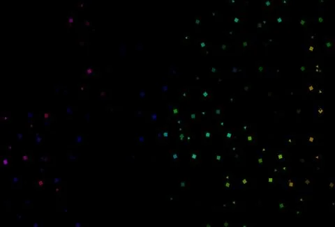 Dark Multicolor, Rainbow vector pattern in polygonal style with circles. イラスト素材