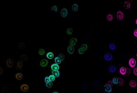 Dark Multicolor, Rainbow vector pattern with spheres. Stockillustratie