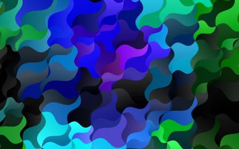Dark Multicolor, Rainbow vector pattern with bubble shapes. 스톡 일러스트
