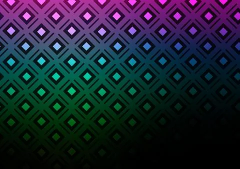 Dark Multicolor, Rainbow vector pattern with lines, rectangles. Stock Illustration