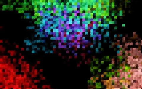 Dark Multicolor, Rainbow vector pattern in square style. Stock Illustration