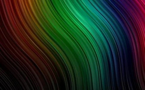Dark Multicolor, Rainbow vector pattern with lava shapes. 스톡 일러스트