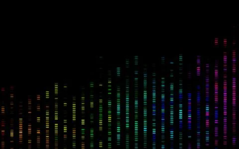 Dark Multicolor, Rainbow vector pattern with narrow lines. Stock Illustration