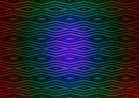 Dark Multicolor, Rainbow vector pattern with lines, rectangles. Stock Illustration