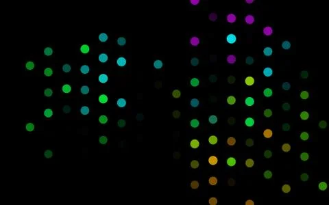 Dark Multicolor, Rainbow vector pattern with spheres. イラスト素材