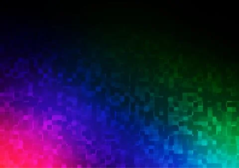 Dark Multicolor, Rainbow vector pattern in square style. Stock Illustration