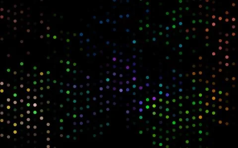 Dark Multicolor, Rainbow vector pattern with spheres. イラスト素材