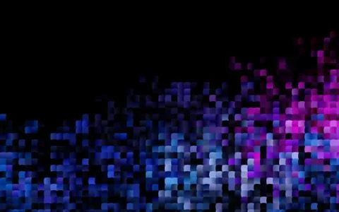 Dark Multicolor, Rainbow vector pattern in square style. Stock Illustration