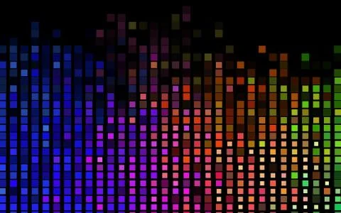 Dark Multicolor, Rainbow vector pattern in square style. Illustrazione stock