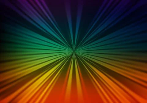 Dark Multicolor, Rainbow vector pattern with narrow lines. Stock Illustration
