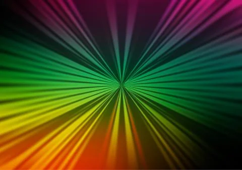 Dark Multicolor, Rainbow vector pattern with narrow lines. 스톡 일러스트