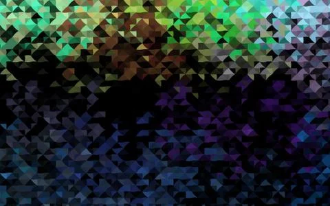 Dark Multicolor, Rainbow vector pattern in polygonal style. イラスト素材
