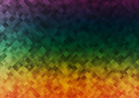 Dark Multicolor, Rainbow vector pattern in square style. Illustrazione stock