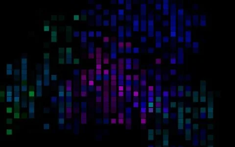 Dark Multicolor, Rainbow vector pattern in square style. Stock Illustration