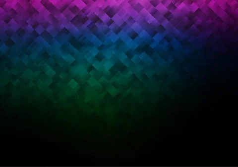 Dark Multicolor, Rainbow vector pattern in square style. 스톡 일러스트