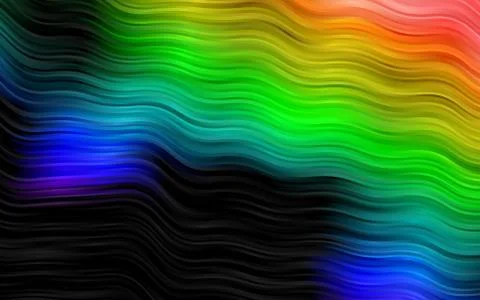 Dark Multicolor, Rainbow vector pattern with liquid shapes. 스톡 일러스트