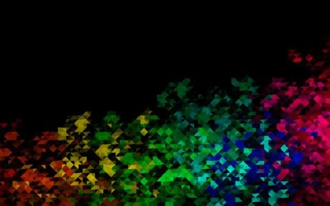 Dark Multicolor, Rainbow vector pattern in polygonal style. Illustrazione stock