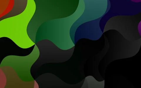 Dark Multicolor, Rainbow vector pattern with bubble shapes. イラスト素材