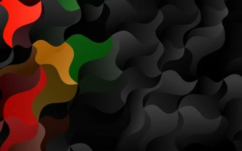 Dark Multicolor, Rainbow vector pattern with bubble shapes. Stockillustratie