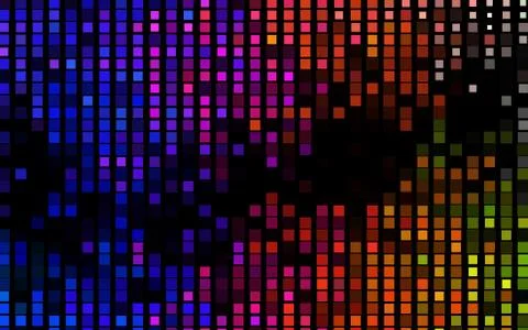 Dark Multicolor, Rainbow vector pattern in square style. 스톡 일러스트