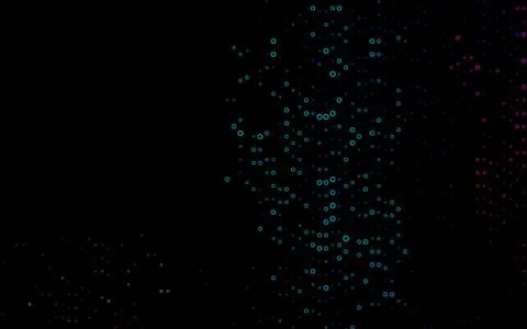 Dark Multicolor, Rainbow vector pattern with spheres. イラスト素材