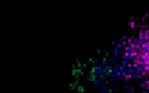 Dark Multicolor, Rainbow vector pattern in square style. イラスト素材