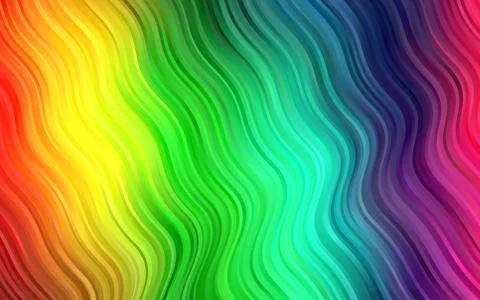 Dark Multicolor, Rainbow vector pattern with liquid shapes. イラスト素材