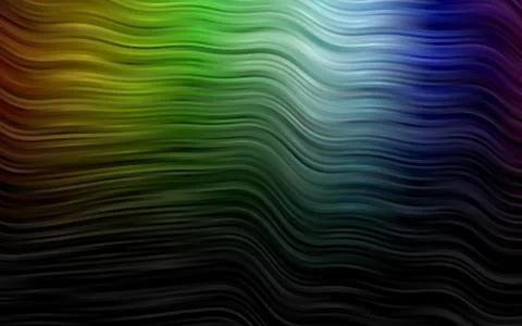 Dark Multicolor, Rainbow vector pattern with liquid shapes. 스톡 일러스트