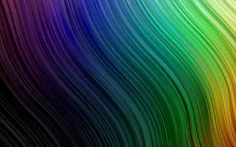 Dark Multicolor, Rainbow vector pattern with liquid shapes. 스톡 일러스트