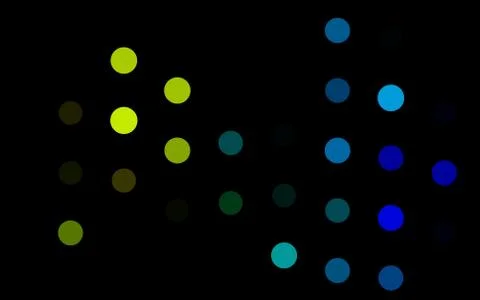Dark Multicolor, Rainbow vector pattern with spheres. Illustrazione stock