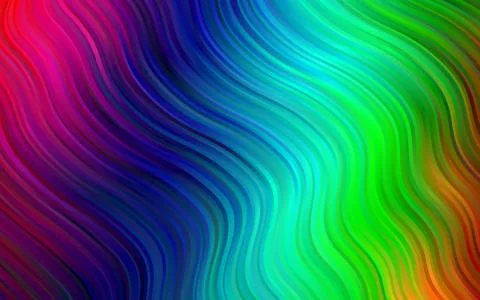 Dark Multicolor, Rainbow vector pattern with liquid shapes. Stock Illustration