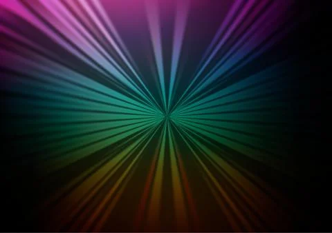 Dark Multicolor, Rainbow vector pattern with narrow lines. Stock Illustration