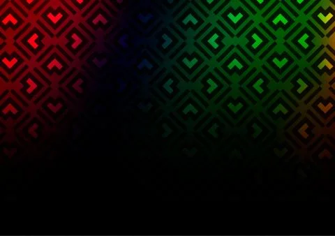 Dark Multicolor, Rainbow vector pattern with narrow lines. Stock Illustration