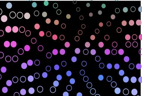 Dark Multicolor, Rainbow vector pattern with spheres. Stock Illustration