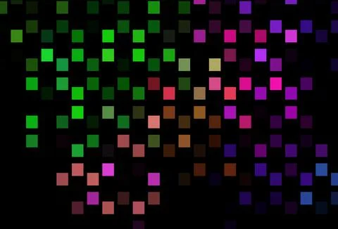 Dark Multicolor, Rainbow vector pattern with crystals, rectangles. イラスト素材