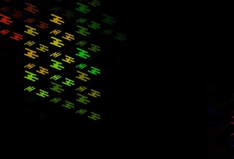 Dark Multicolor, Rainbow vector pattern with narrow lines. Stock Illustration
