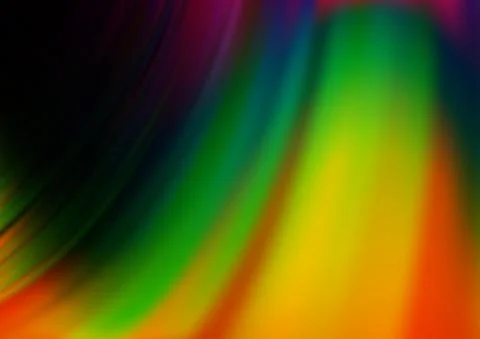 Dark Multicolor, Rainbow vector pattern with curved circles. イラスト素材