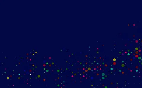 Dark Multicolor, Rainbow vector pattern with spheres. Stock Illustration
