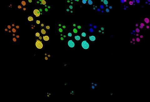 Dark Multicolor, Rainbow vector pattern with bent ribbons. イラスト素材