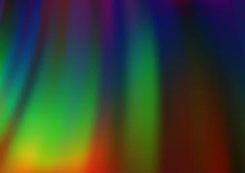 Dark Multicolor, Rainbow vector pattern with bent ribbons. 스톡 일러스트