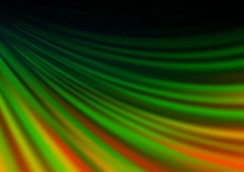 Dark Multicolor, Rainbow vector pattern with lines, ovals. 스톡 일러스트